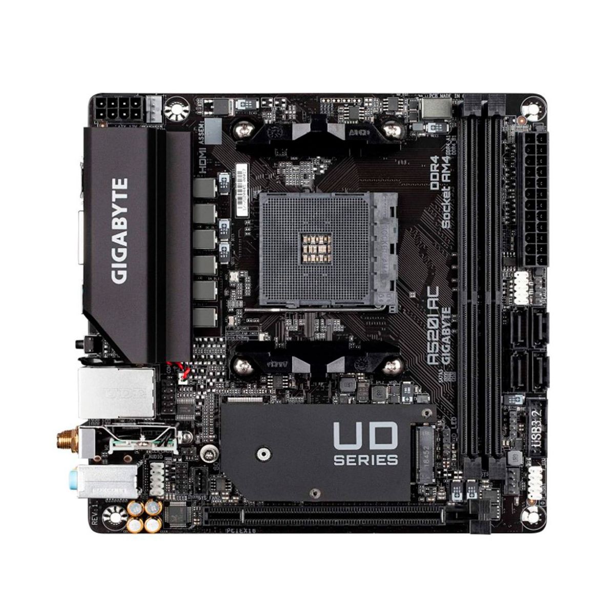 GIGABYTE - PLACA MADRE GIGABYTE AMD A520 AM4 DDR4  PN A520I AC