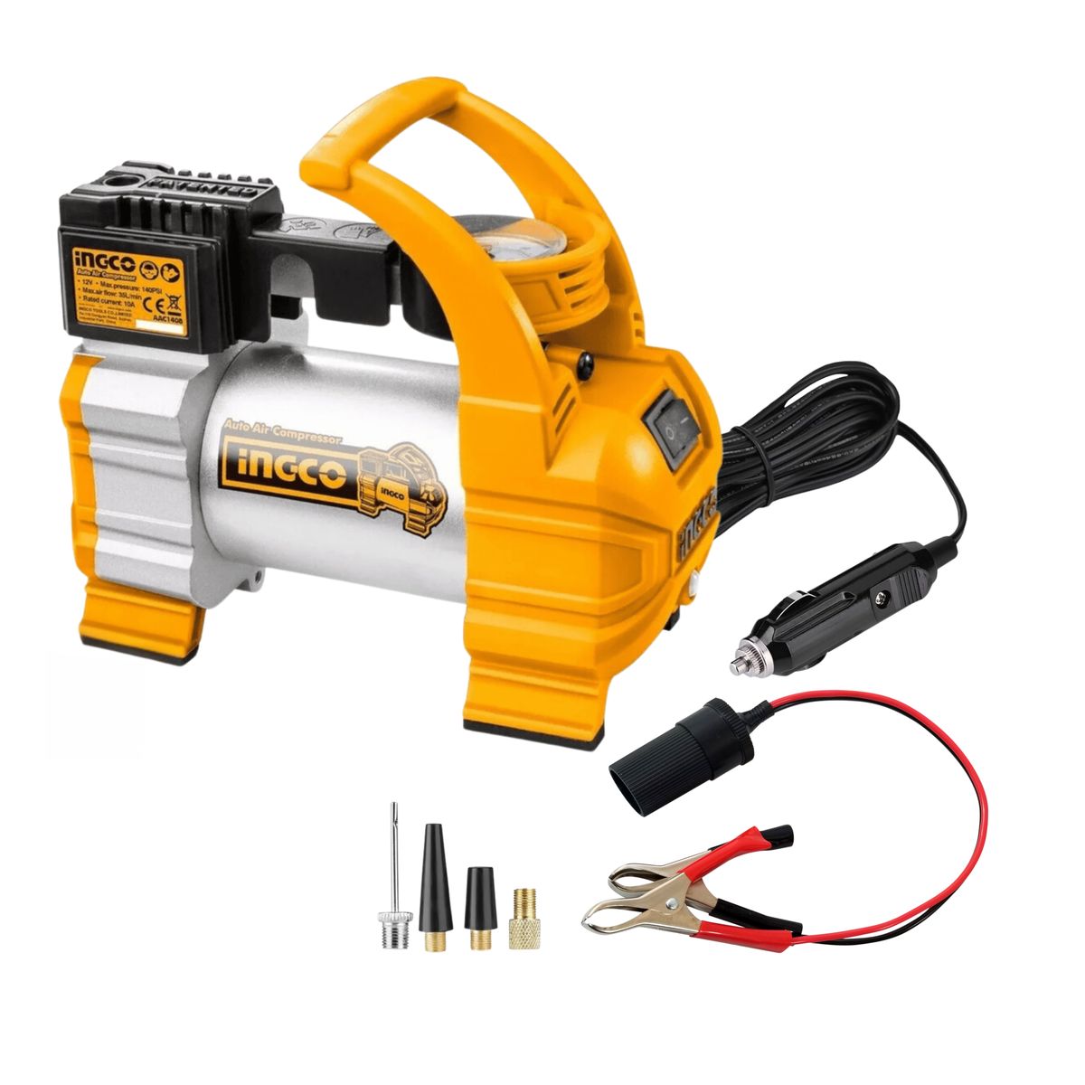 INGCO TOOLS - Compresor de aire automatico12V 140Psi Ingco