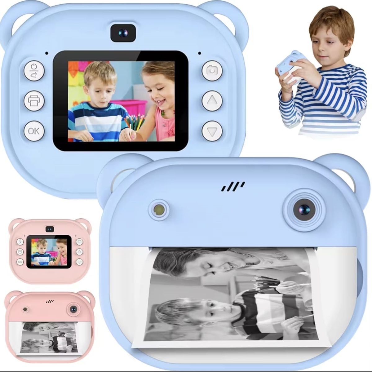 GENERICO - Mini Cámara con Impresora para Niños