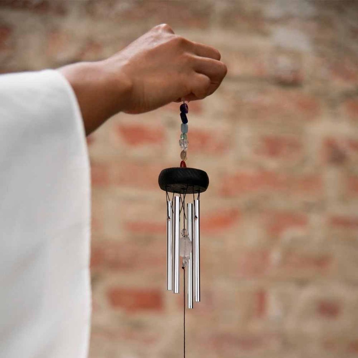 MEINL - MINI CAMPANA DE VIENTO PARA CHAKRAS-CC12MINI-Plateado