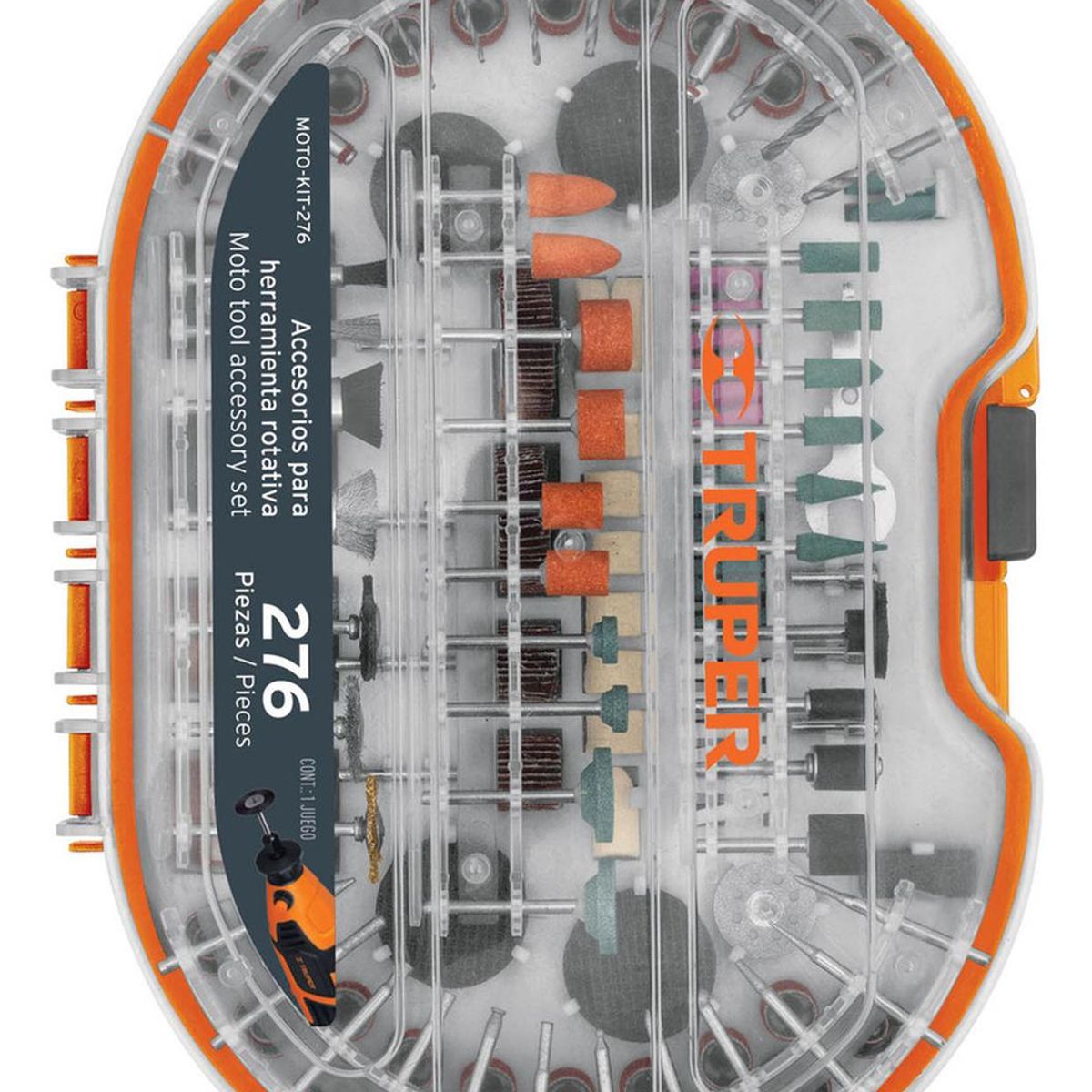 Truper - Kit con 276 accesorios para mini rectificadora Truper