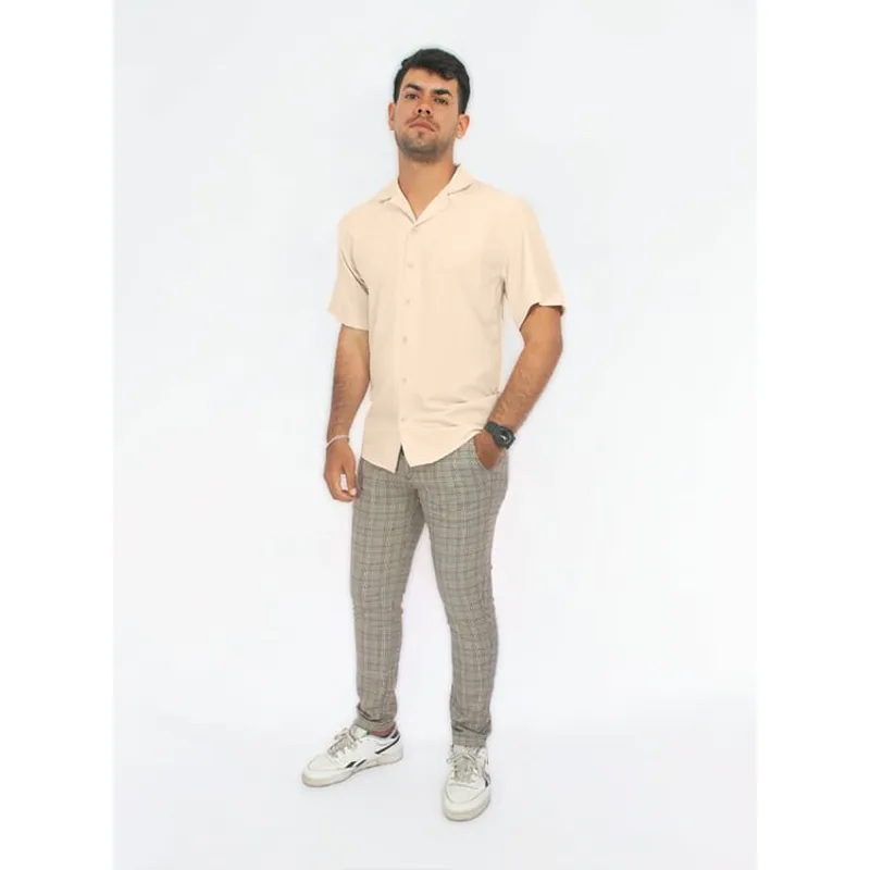 DM DEXMEN - Camisa Dexmen Seda Star Beige