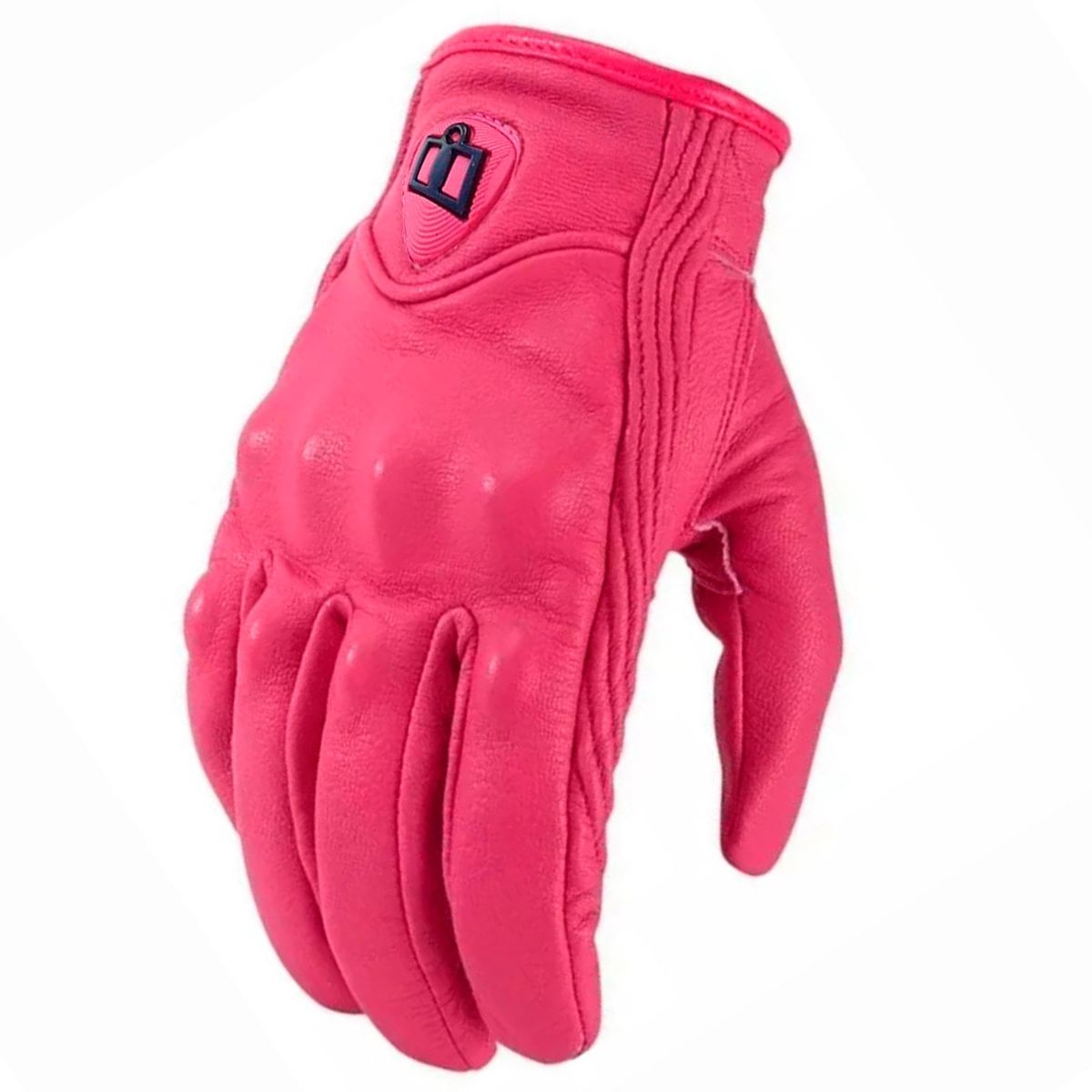 ICON - GUANTES DE CUERO PARA MOTO ICON PERSUIT -  ROSADO