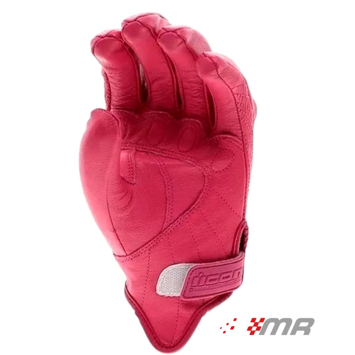 ICON - GUANTES DE CUERO PARA MOTO ICON PERSUIT -  ROSADO