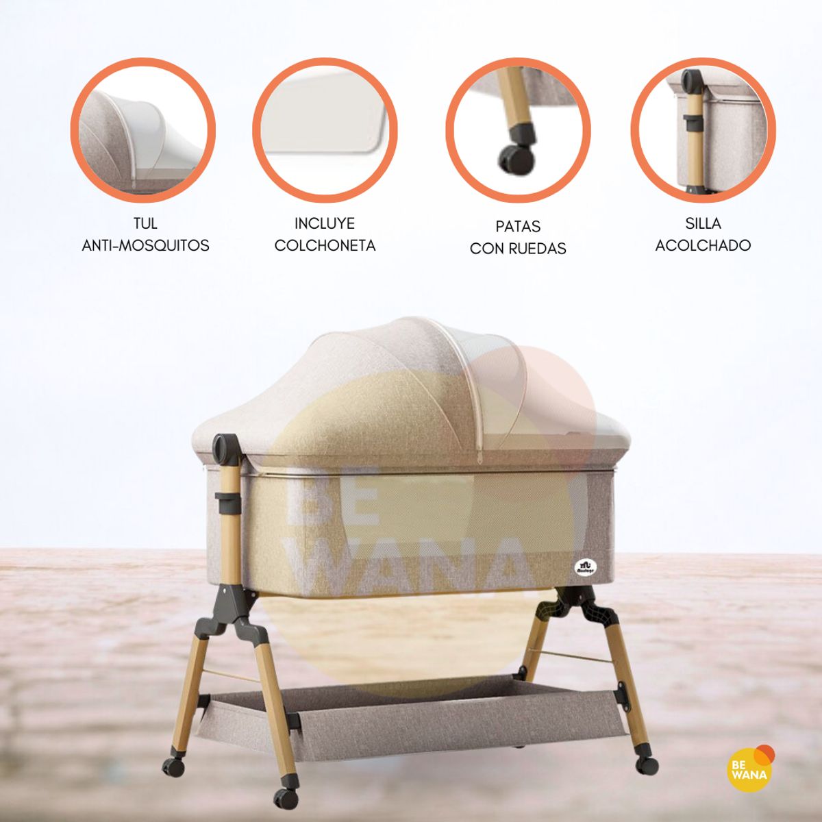 INFANTI - Cuna Colecho para Bebé «COZY» Beige