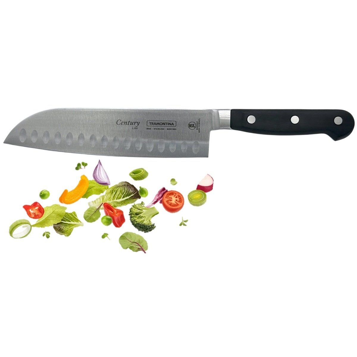 TRAMONTINA - Cuchillo Century Santoku Para Picar 7 Mango de Policarbonato