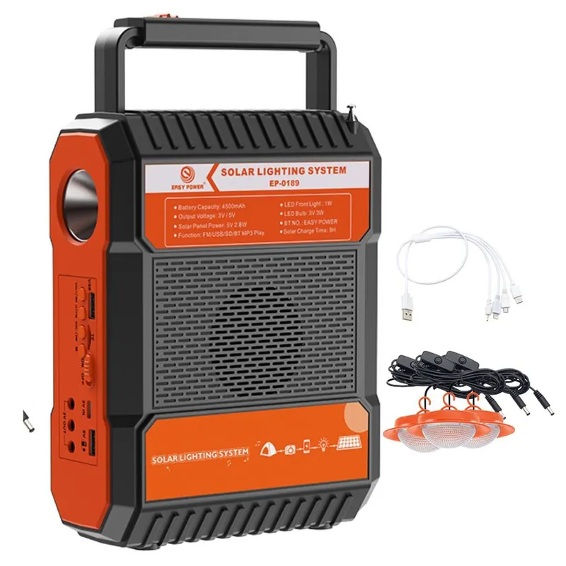 SEISA - Parlante Bluetooth con Panel Solar Multifuncional SEISA TYN-189BT