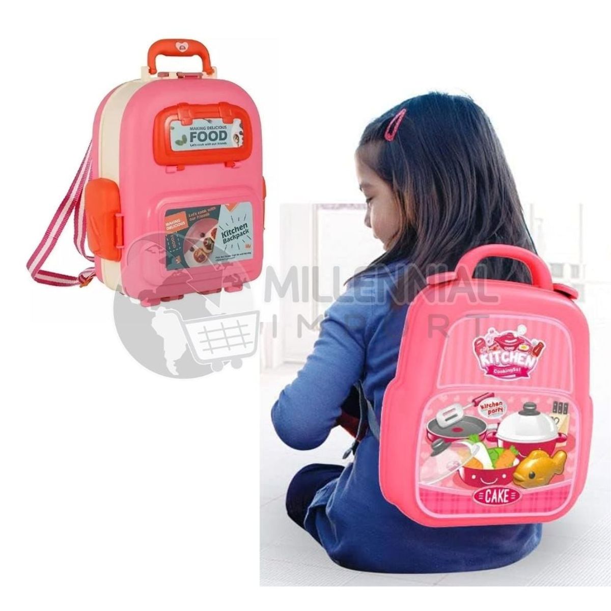 GENERICO - Set Kitchen Chef Mochila Maletin 4 en 1 Juguete Interactivo