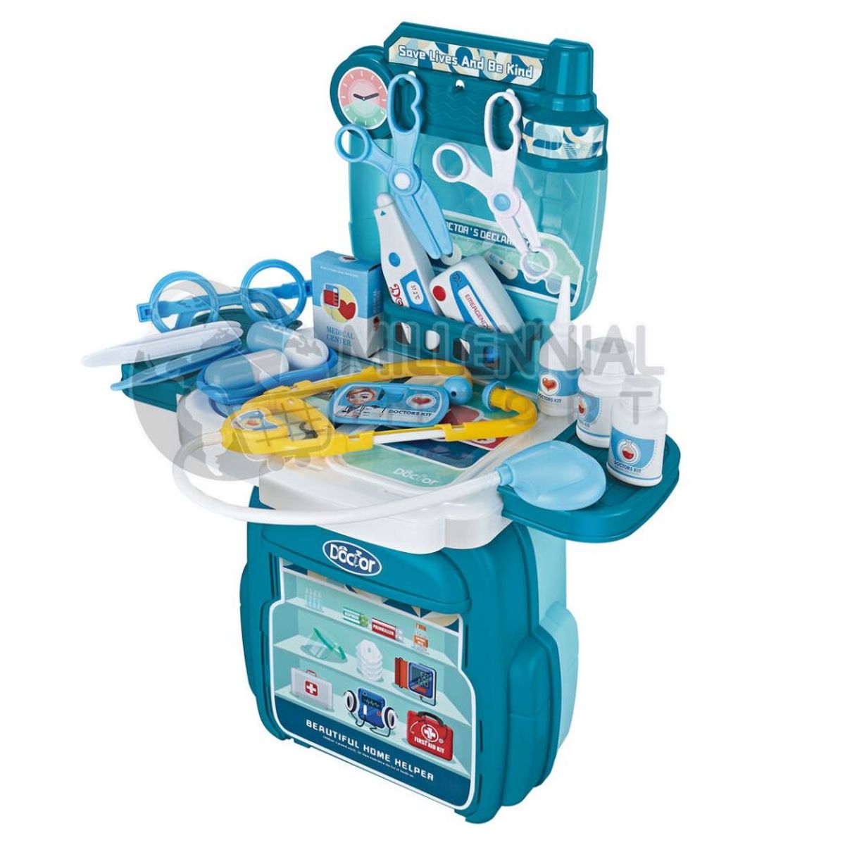 GENERICO - Mochila Maletín 4 en 1 Set de Doctor para Niños