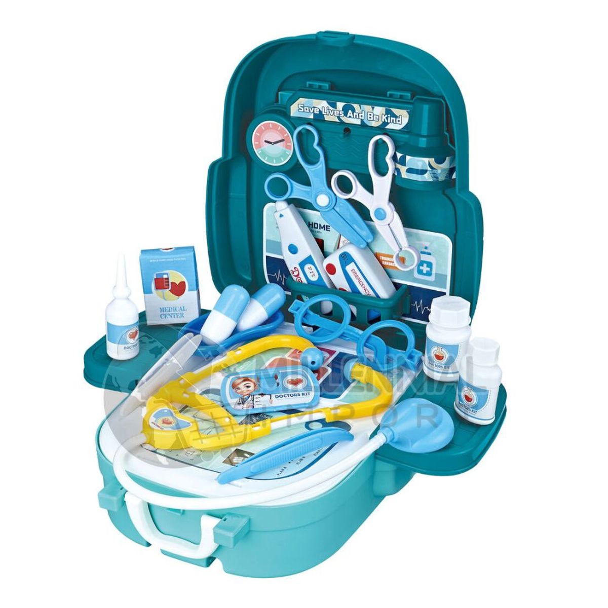 GENERICO - Set de Doctor 4 en 1 Mochila Juguete Didáctico para Niños