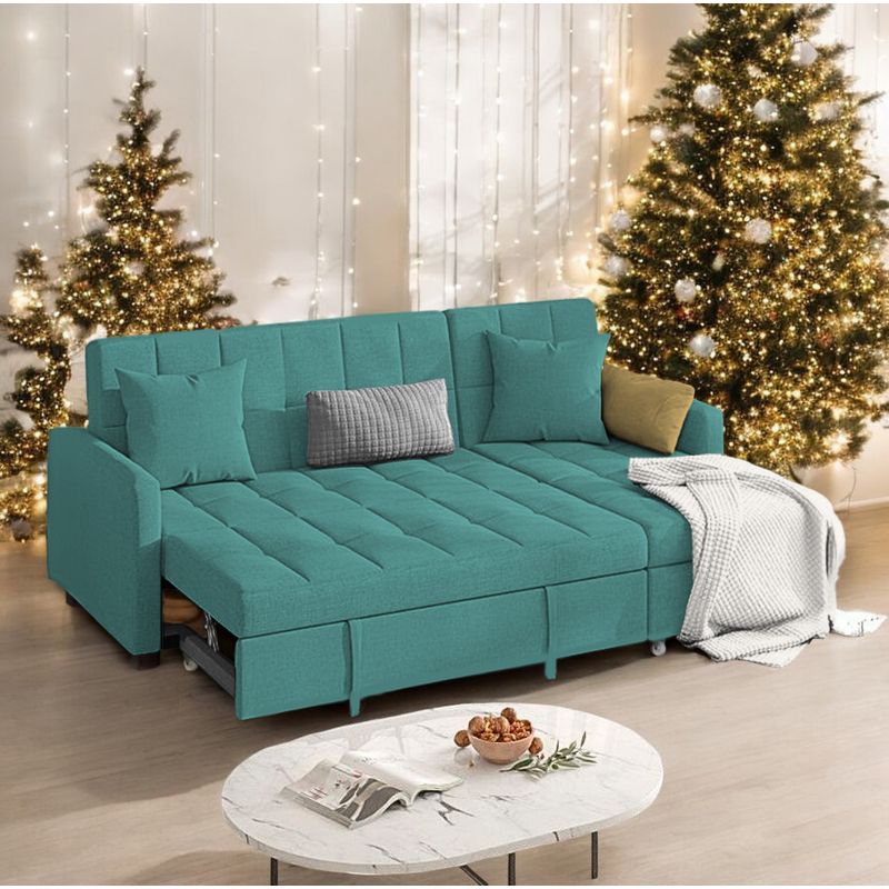BARAKA HOME - Sofá Cama Multifuncional Rosoman con Almohadas 4 cuerpos - Jade