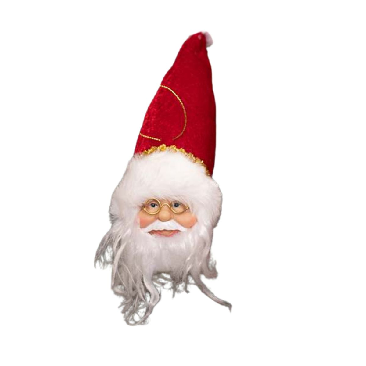 PANADECOR - Accesorios Árbol Navidad Panadecor Rostro Papa Noel 30Cm Rojo Poliresina