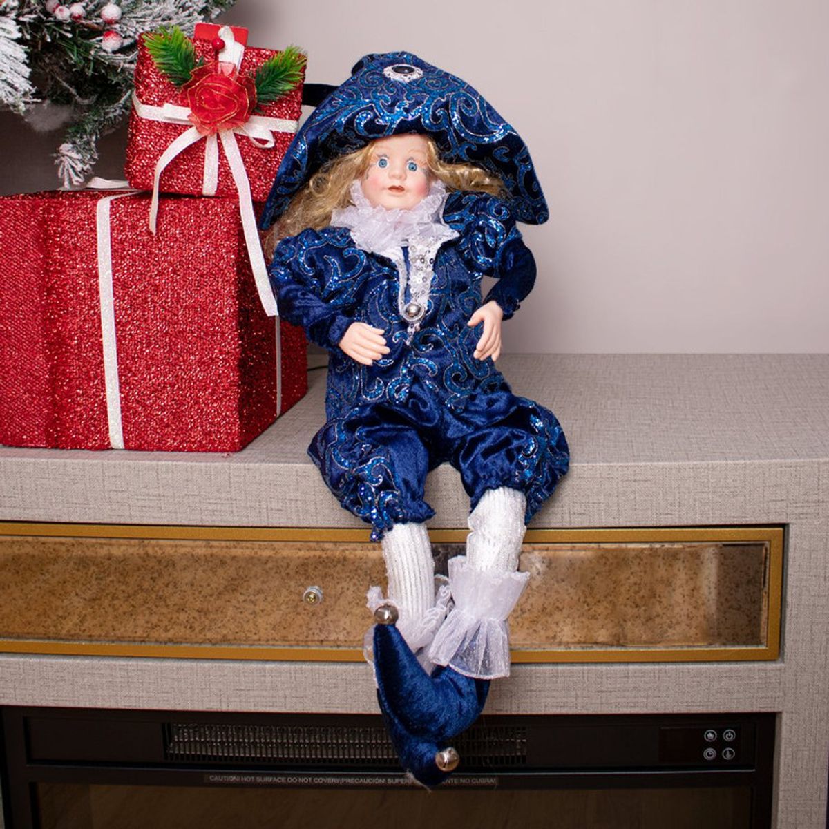 PANADECOR - Arlequín Azul Musical 70Cm Panadecor Muñecos Decorativos Pvc