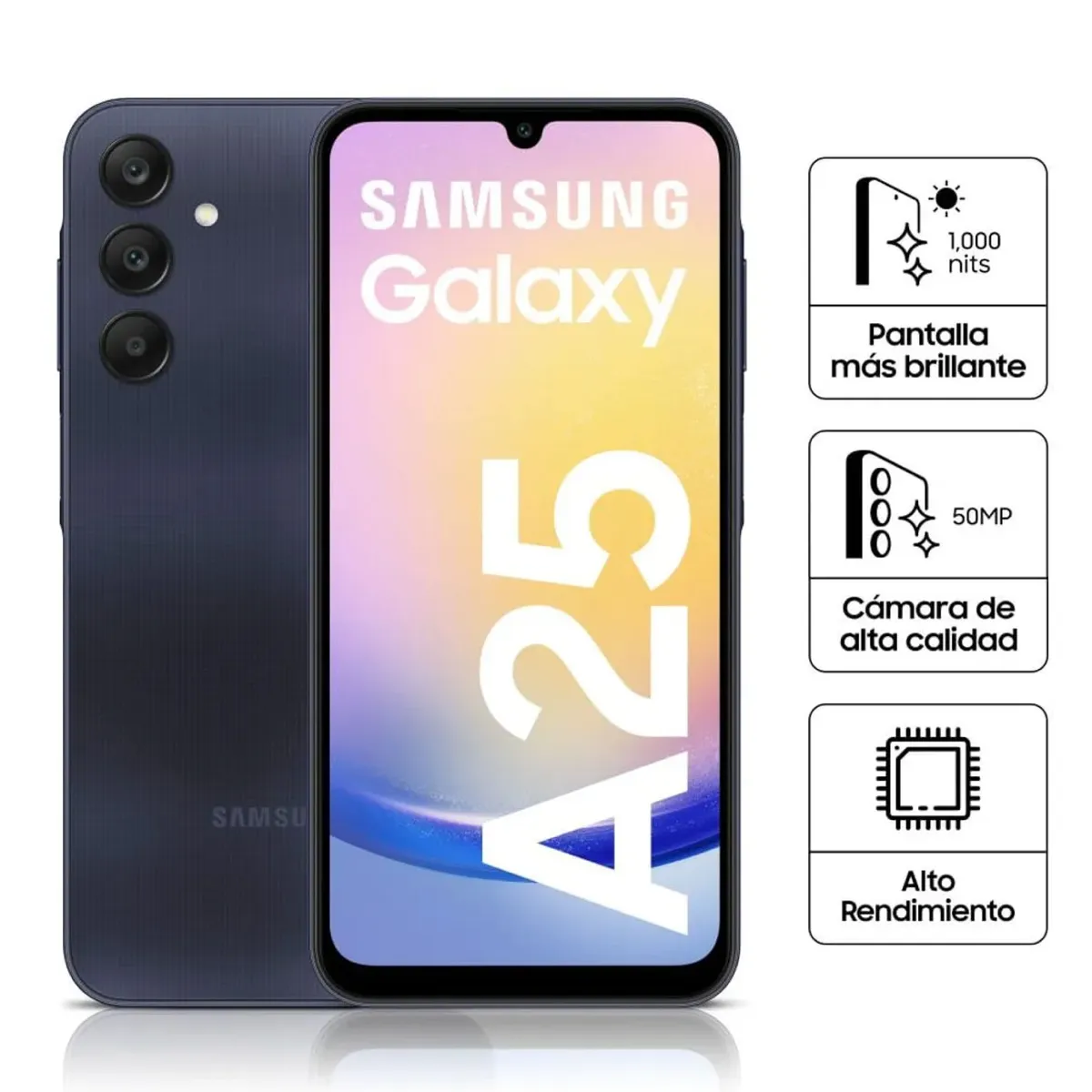 SAMSUNG - Celular Libre Samsung Galaxy A25 5G 65 256GB 8GB RAM Blue Black