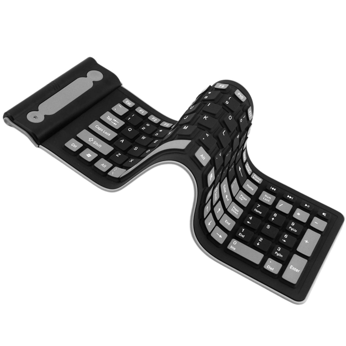 SEISA - Teclado Bluetooth Plegable 107 Teclas Impermeable SEISA ST-2030BT