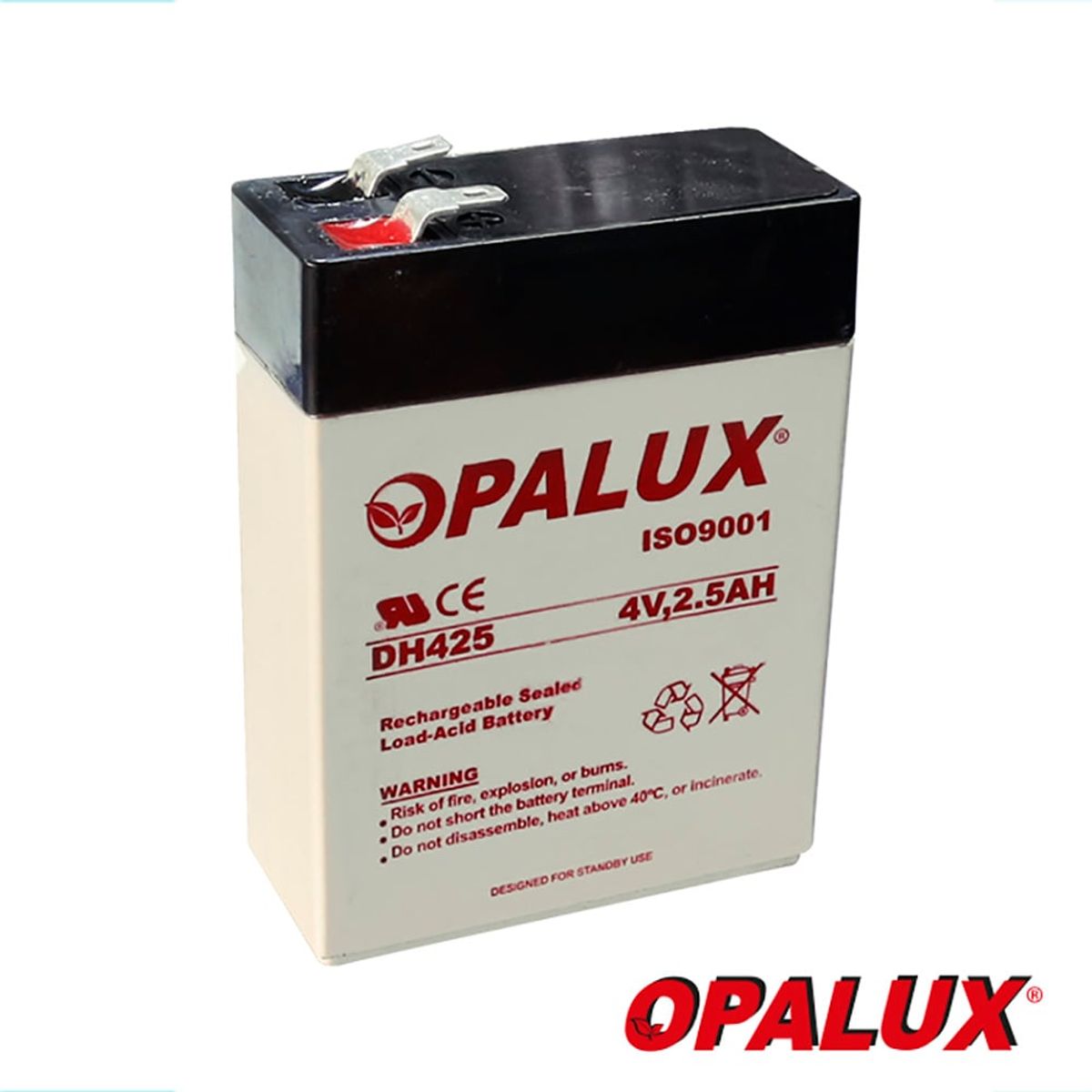 OPALUX - Batería Seca RECARGABLE 4V 2A5H OPALUX DH-425D