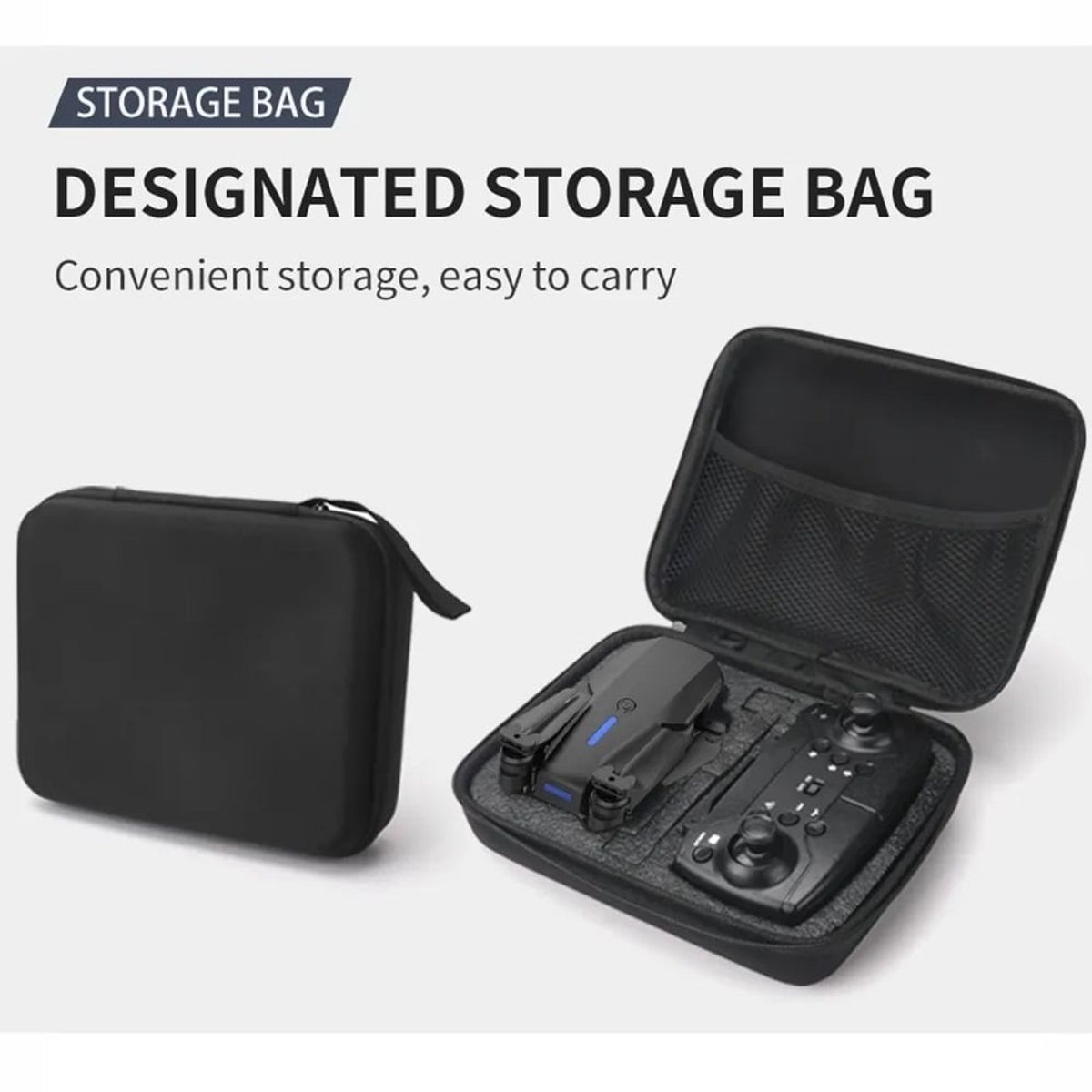 GENERICO - Dron E88 4K Cámara HD + Luz LED RGB  Plegable WiFi  Navidad Genieka