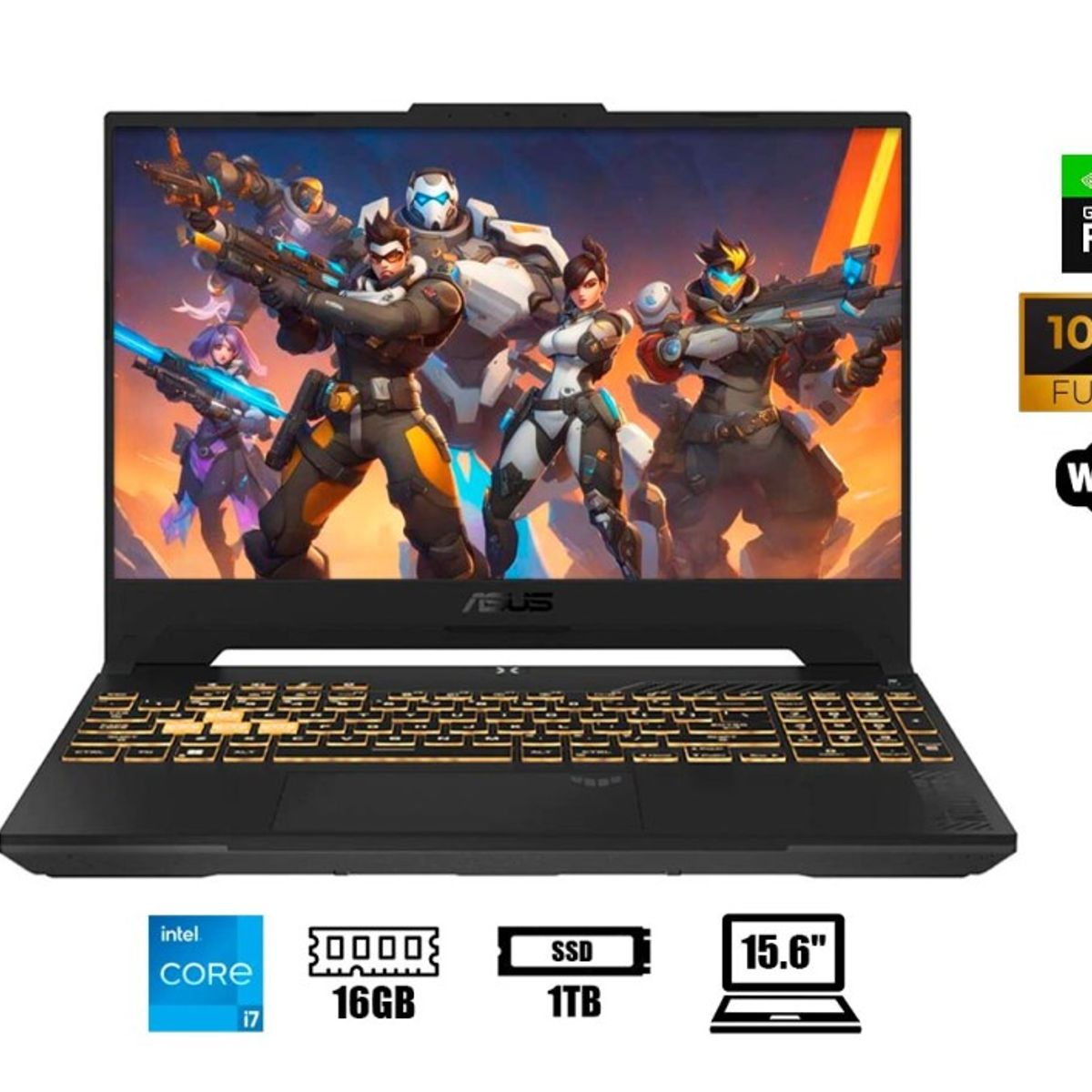 ASUS - LAPTOP ASUS TUF GAMING F15  IPS CORE I7-13620H / 16GB DDR5 / SSD 1TB  / RTX 4050 6GB/15.6″ FHD