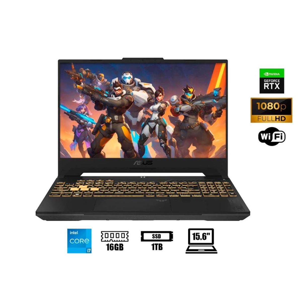 ASUS - LAPTOP ASUS TUF GAMING F15  IPS CORE I7-13620H / 16GB DDR5 / SSD 1TB  / RTX 4050 6GB/15.6″ FHD