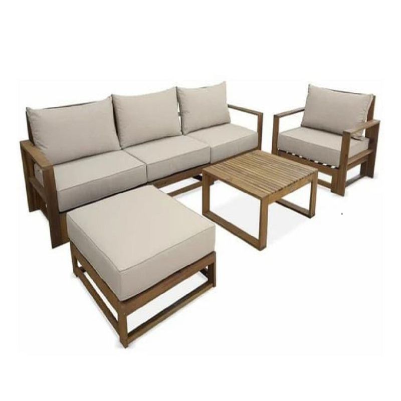 MOBILIARI - Juego de Terraza o Jardín Black Friday Reece Standard 3-1 cuerpos + Banca + Mesita - Beige