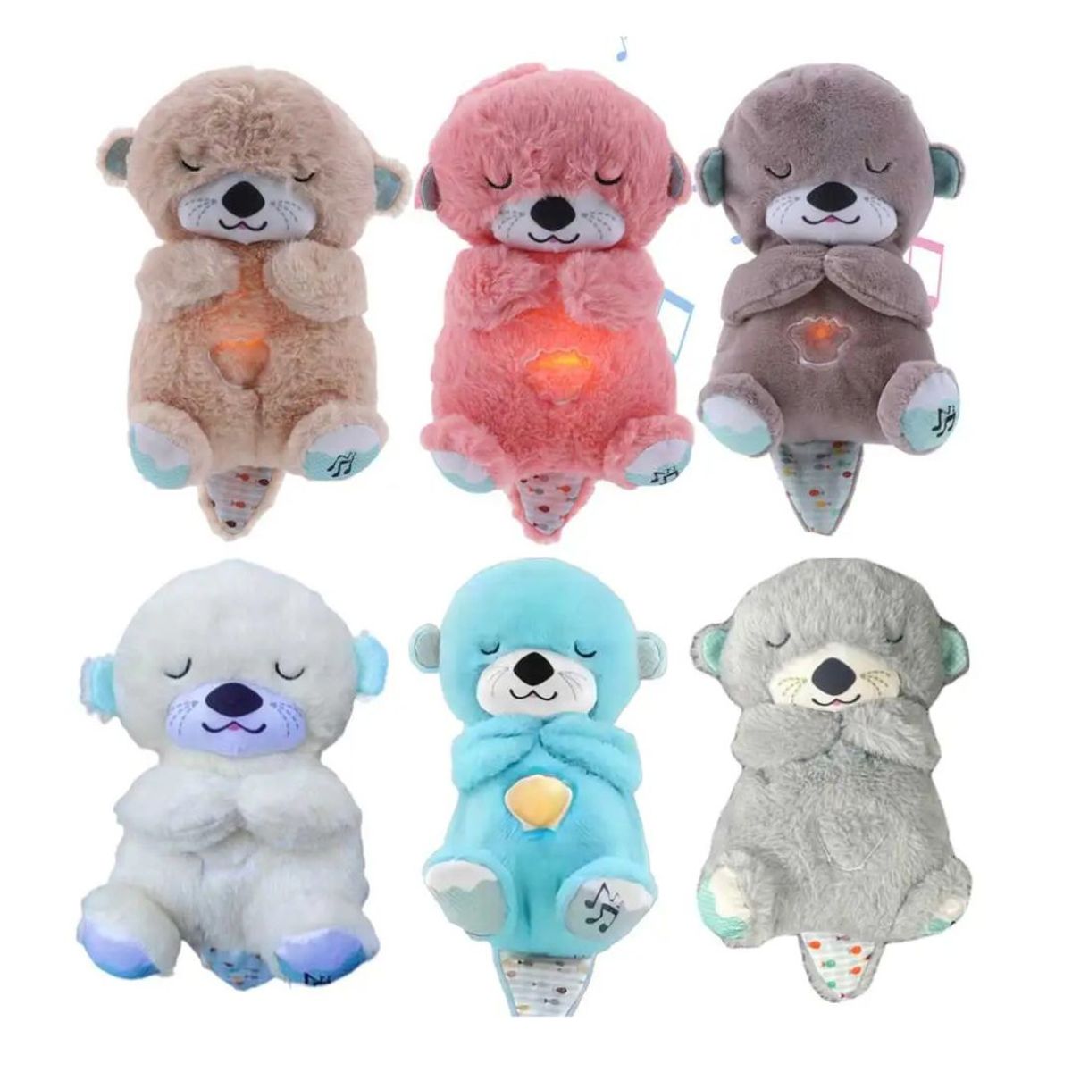 GENERICO - Lindo y Suave Peluche Nutria Rosa que Respira para Bebé