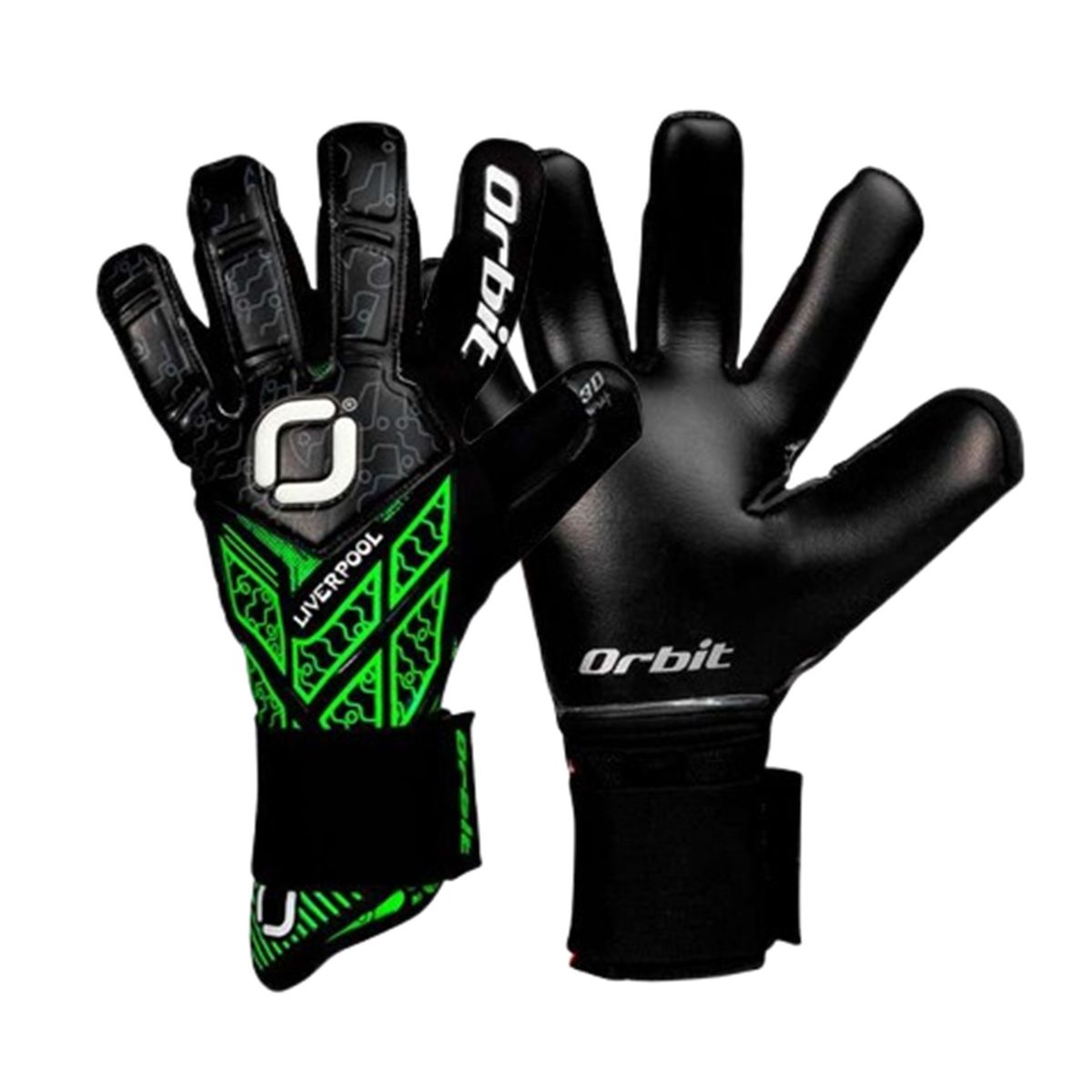 ORBIT - GUANTES DE ARQUERO PORTERO FÚTBOL MODELO LIVERPOOL ORBIT ADULTO VERDE