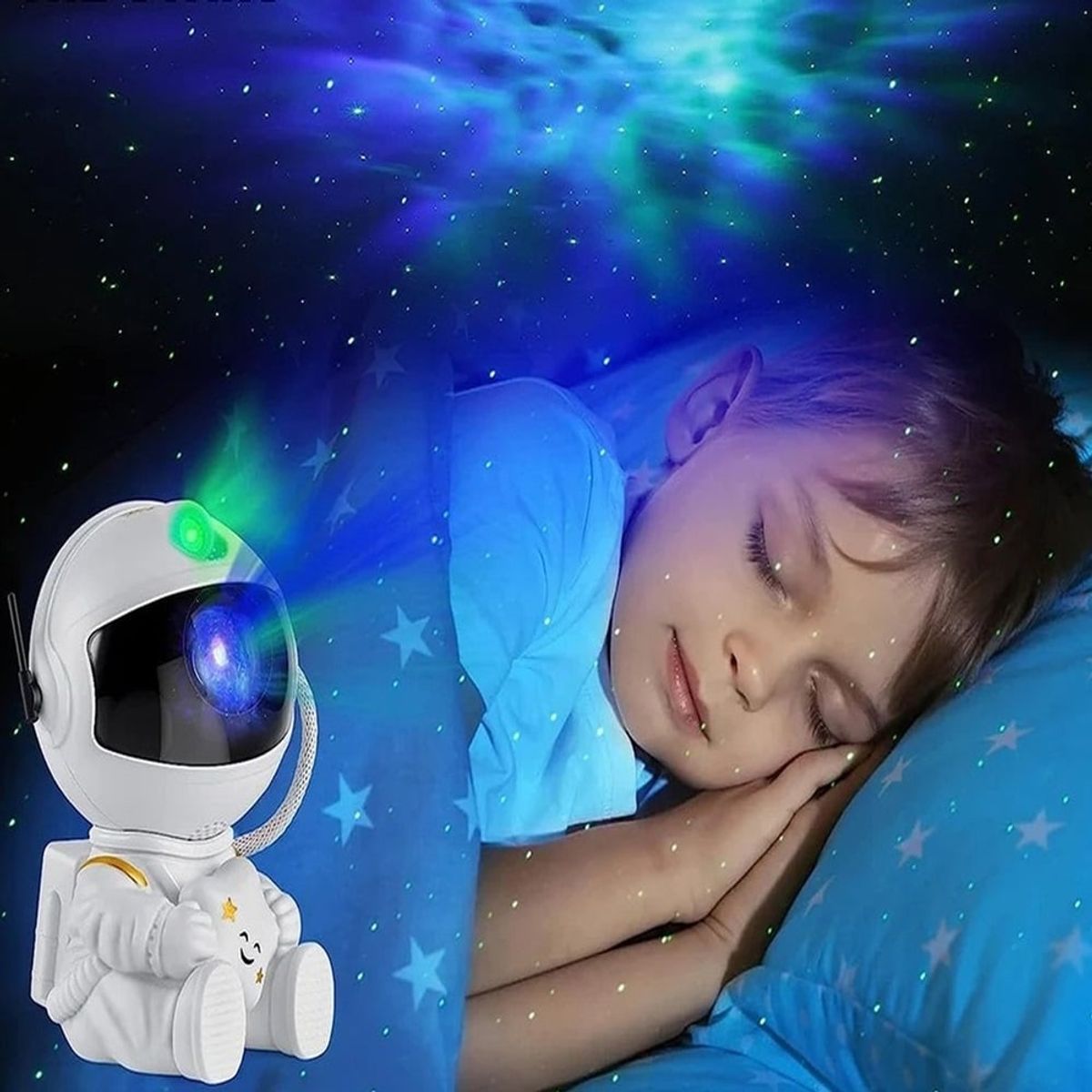 GENERICO - Lámpara Astronauta Galaxia Proyector + Control Remoto Luz LED Genieka