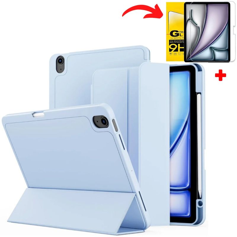 GENERICO - MICA + Funda Smart Case Para iPad Air 11 M3 2025  M2 2024 - CELE