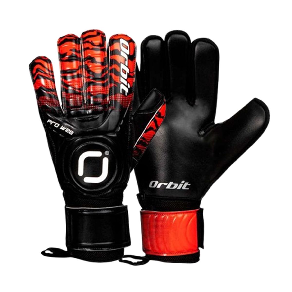 ORBIT - GUANTES DE ARQUERO PORTERO FÚTBOL MODELO PRO WEB ORBIT ADULTO ROJO