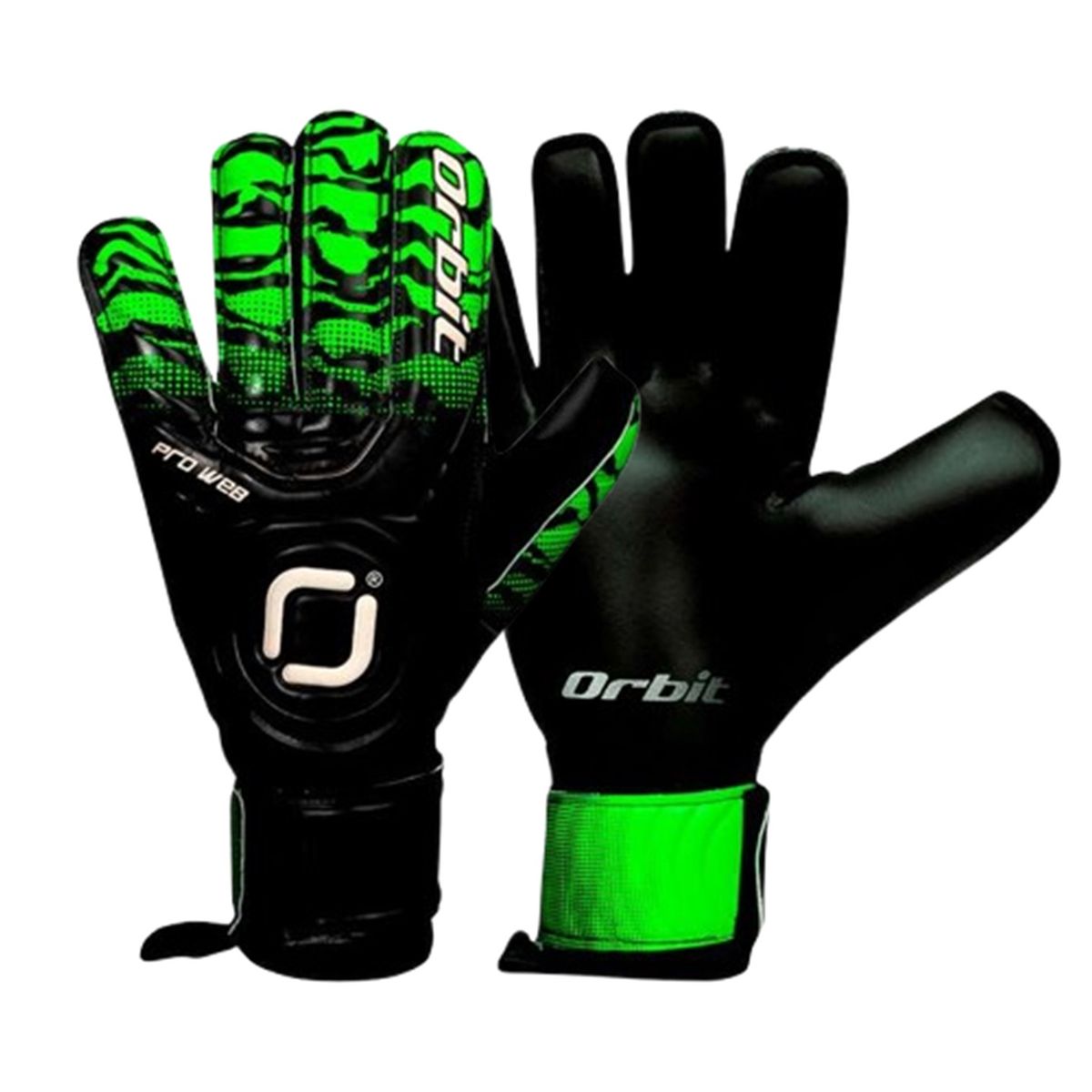 ORBIT - GUANTES DE ARQUERO PORTERO FÚTBOL MODELO PRO WEB ORBIT ADULTO VERDE