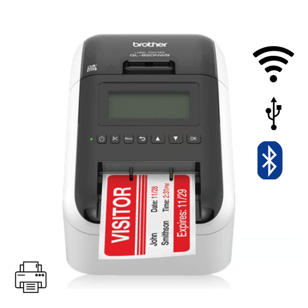 BROTHER - Etiquetas Brother QL-820 NWBBluetooth Wi-fi