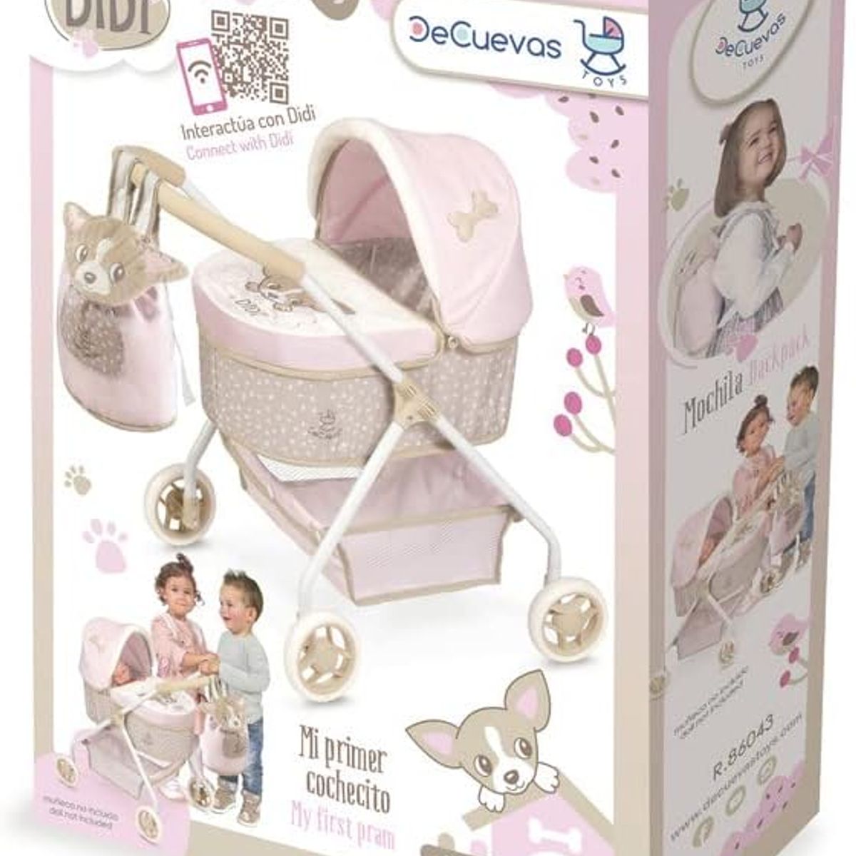 DECUEVAS TOYS - Coche de Muñecas 3 en 1 Colección DIDi