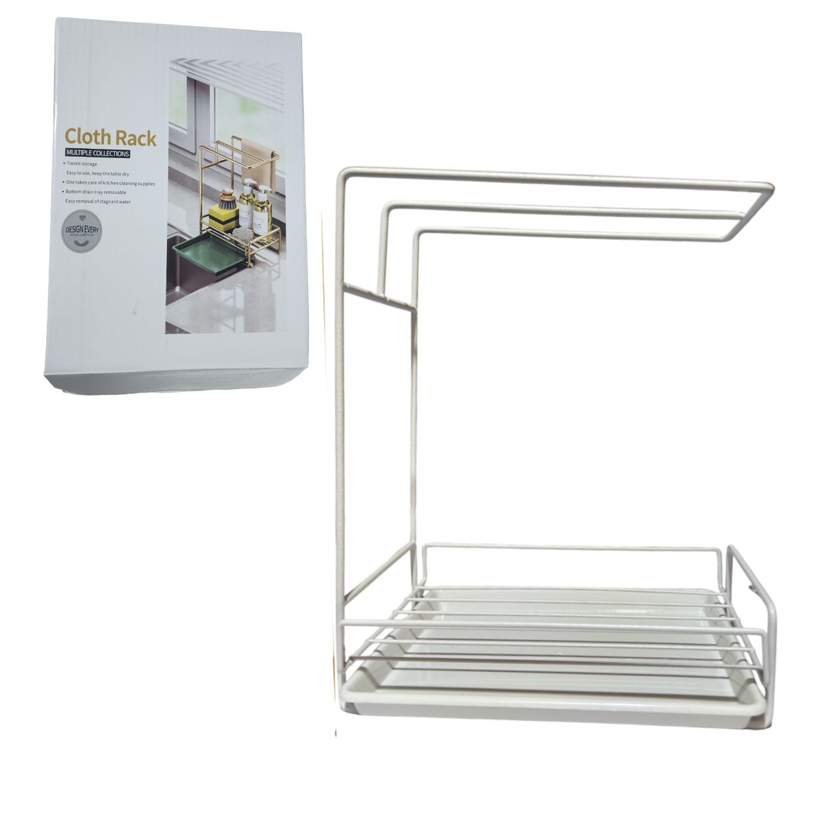 GENERICO - Estante escurridor colgador de toalla multiples usos sujeto a pared