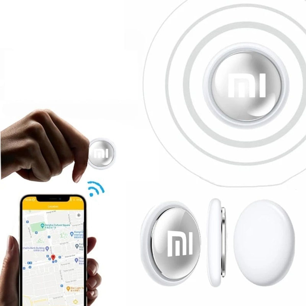 GENERICO - Mini Localizador Inteligente Alarma + Cover Anti Perdida Genieka