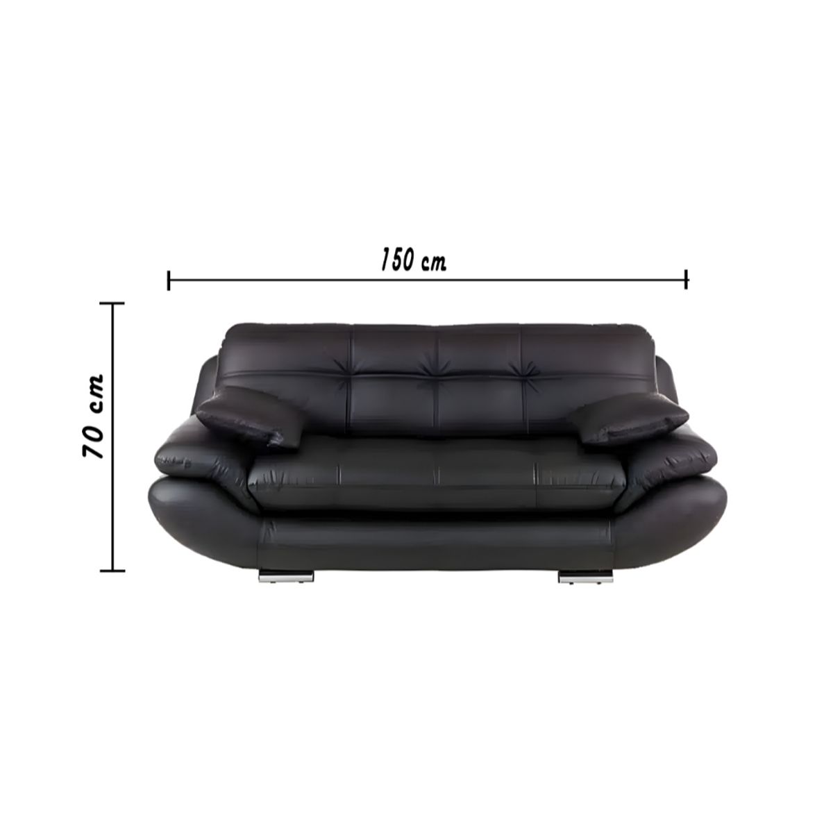 HOGAR & SPACIOS - HYS SOFA 3 CUERPOS PERSEO GRIS OSCURO