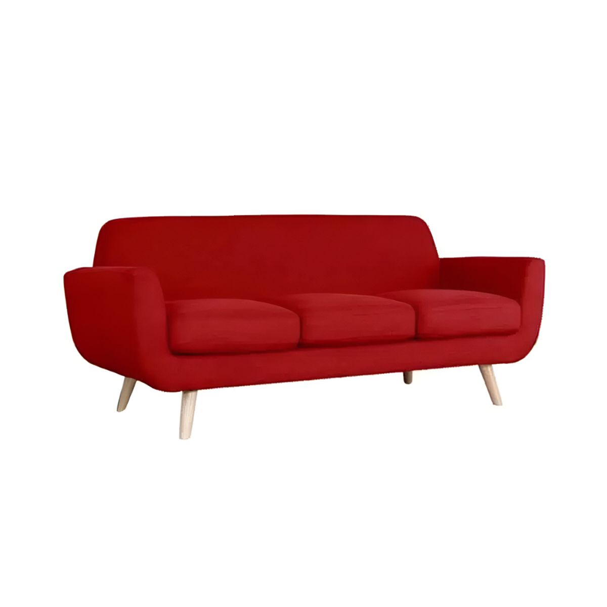 HOGAR & SPACIOS - HYS SOFA 3 CUERPOS NARCISO ROJO OSCURO