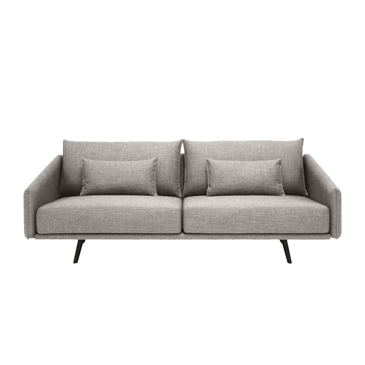 HOGAR & SPACIOS - HYS SOFA 3 CUERPOS LIBRA GRIS OSCURO