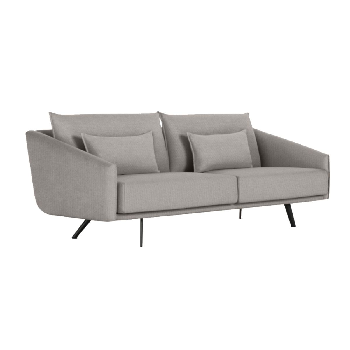 HOGAR & SPACIOS - HYS SOFA 3 CUERPOS LIBRA GRIS OSCURO