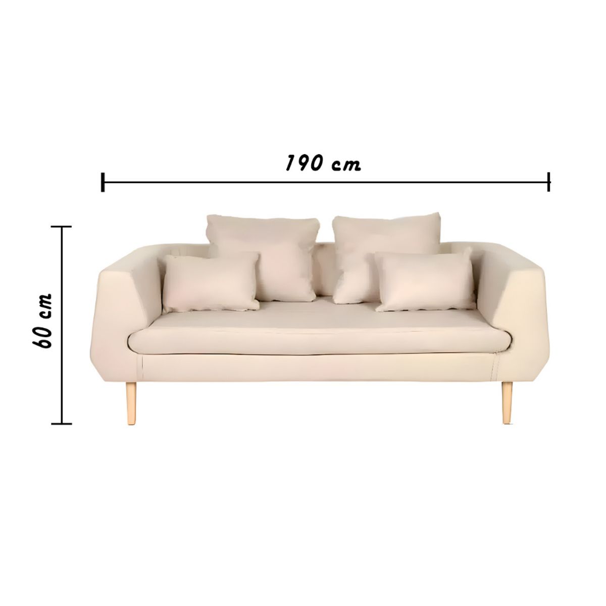 HOGAR & SPACIOS - HYS SOFA 3 CUERPOS CIBELES BEIGE