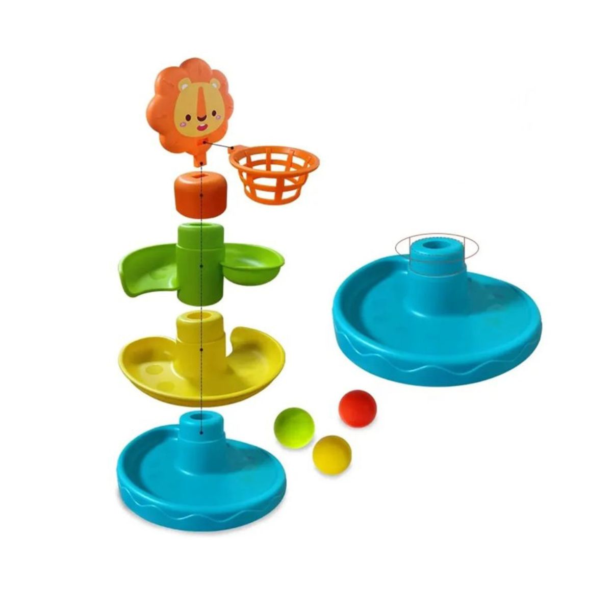 HUANGER - Set de juego espiral Bola Rodante León