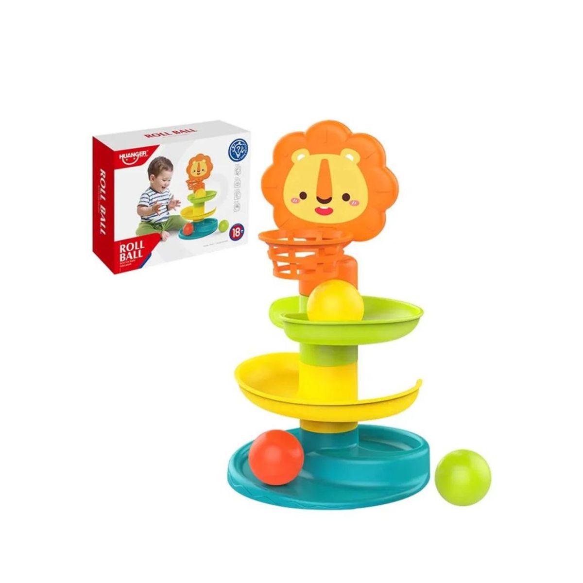 HUANGER - Set de juego espiral Bola Rodante León