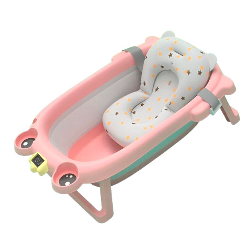 GENERICO - Tina Sapito Bebe Bañera Plegable con panel digital Rosado