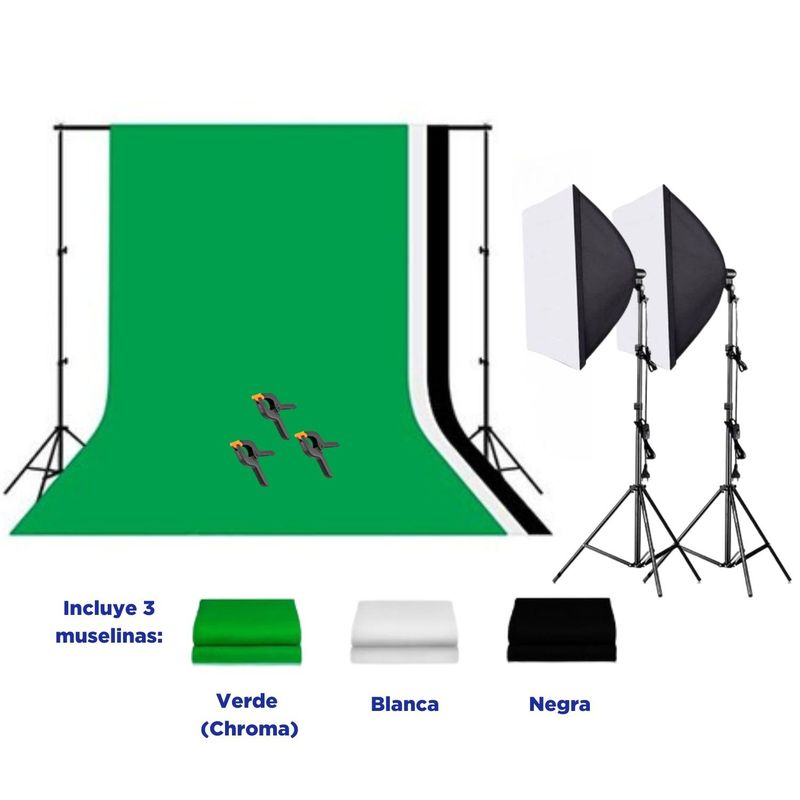 WEIFENG - Kit Fondo 3 en 1 + Kit de luces LED (2x3)