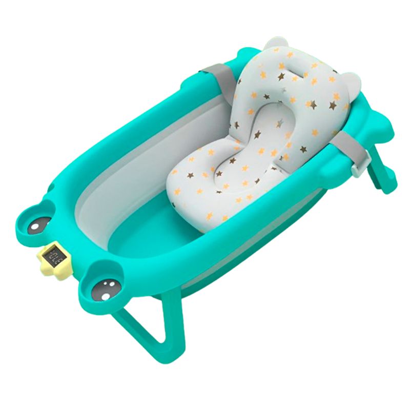 GENERICO - Tina Sapito Bebe Bañera Plegable con panel digital Celeste