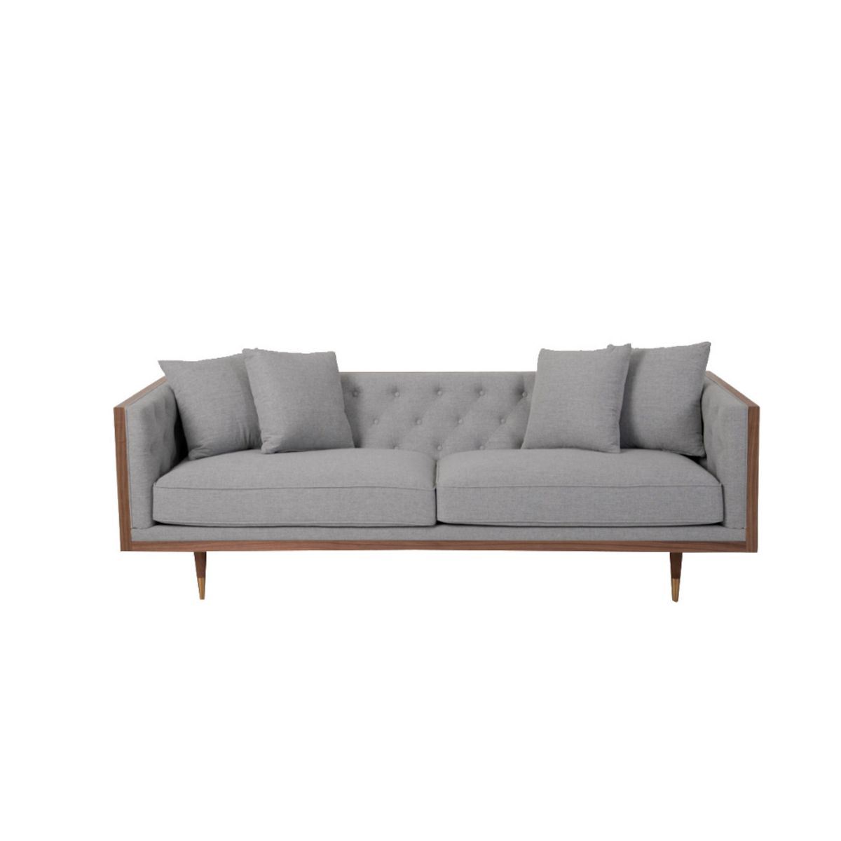 HOGAR & SPACIOS - HYS SOFA 3 CUERPO URIEL GRIS CLARO