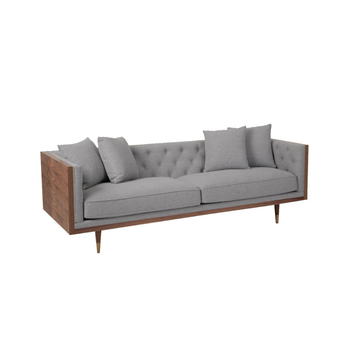 HOGAR & SPACIOS - HYS SOFA 3 CUERPO URIEL GRIS CLARO
