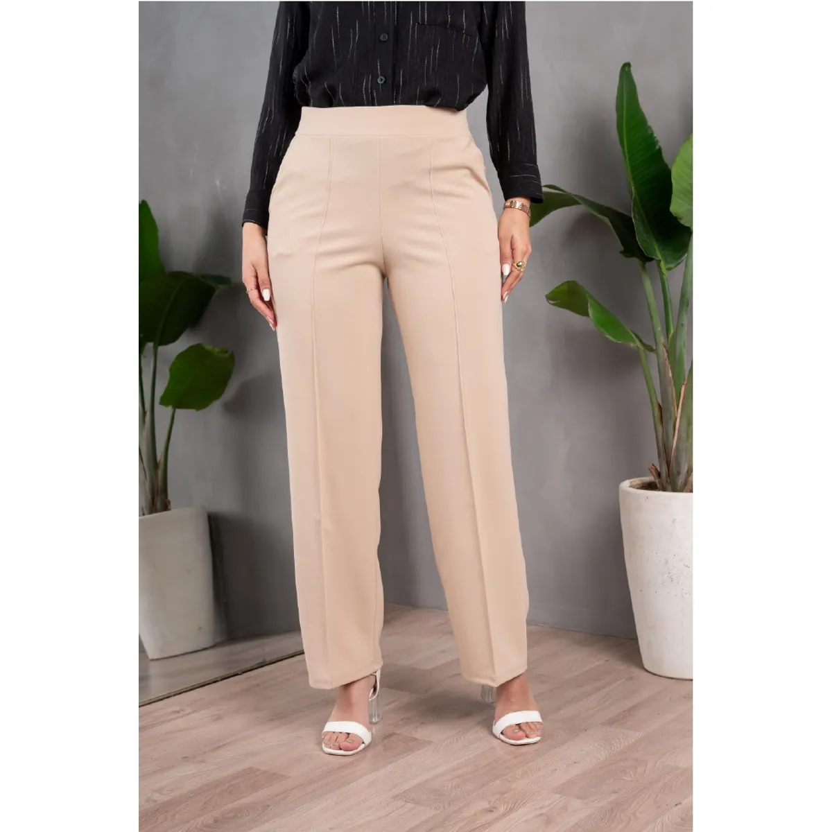 GENERICO - Pantalón Palazzo Mujer Tipo Shein