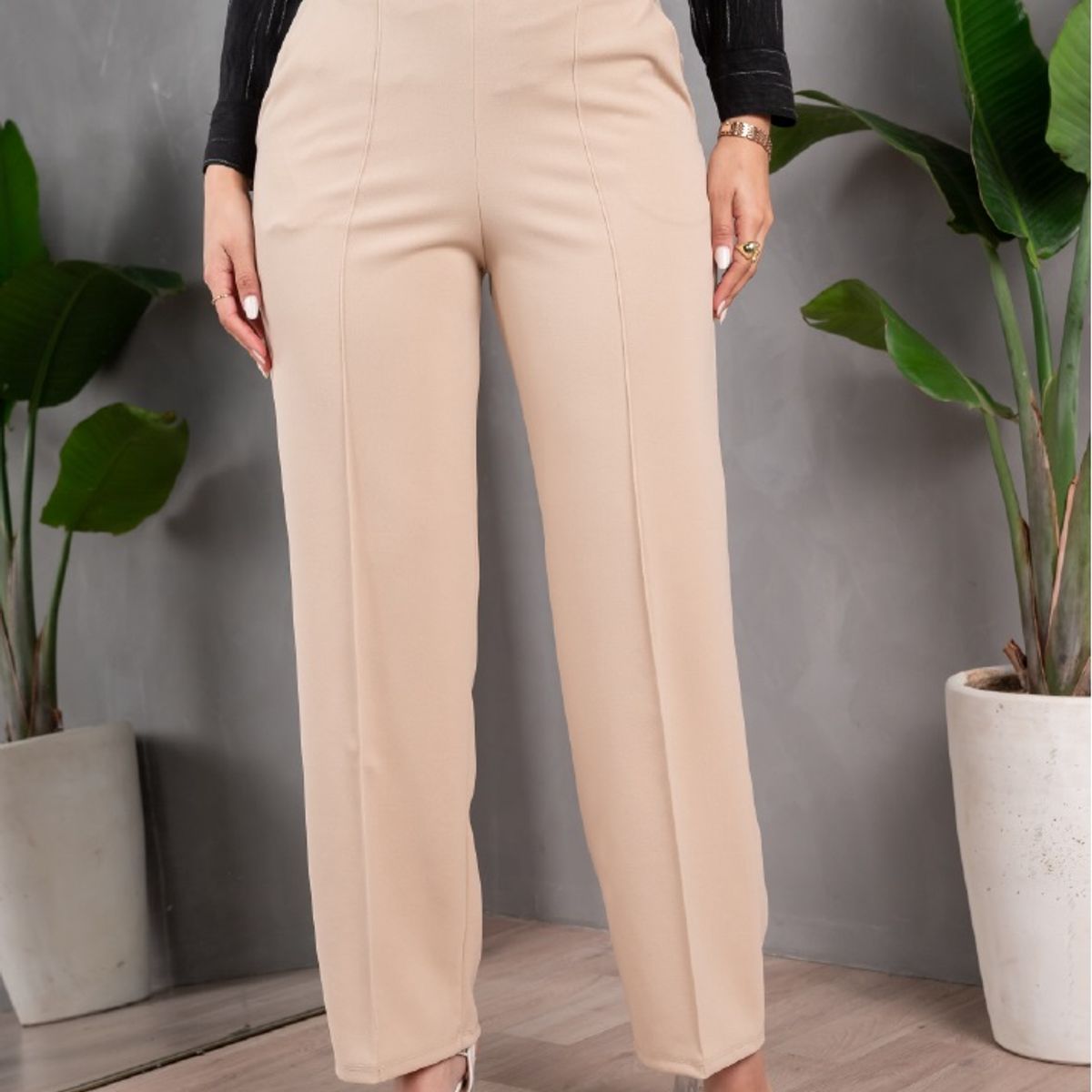 GENERICO - Pantalón Palazzo Mujer Tipo Shein
