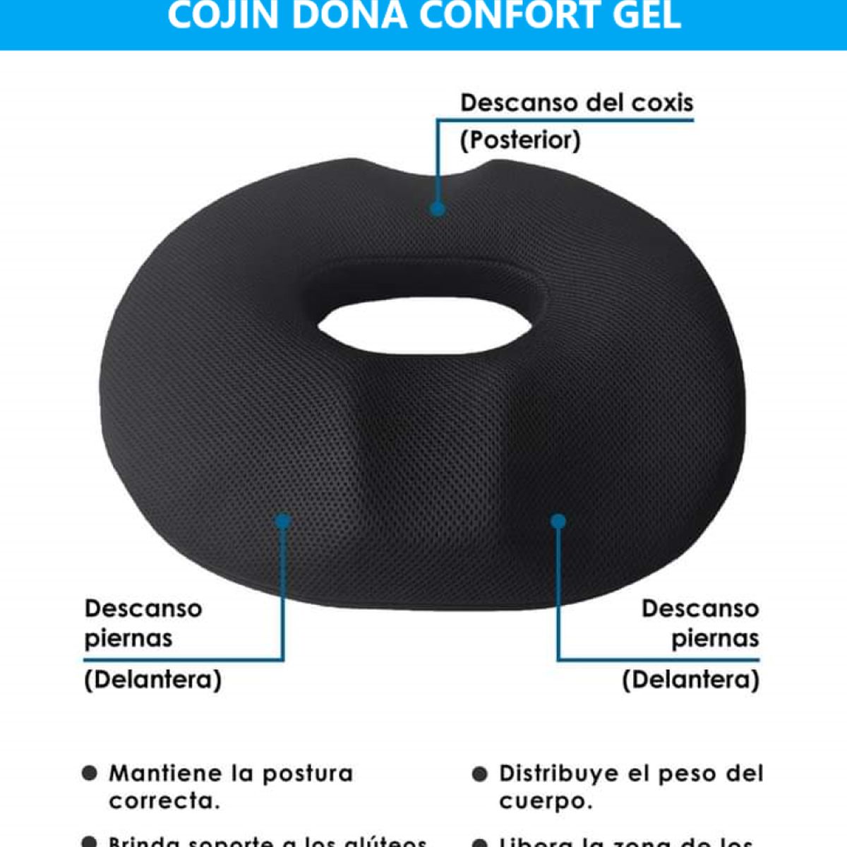 GENERICO - COJIN DONA  COXIS   VISCOELASCO  CONFORT