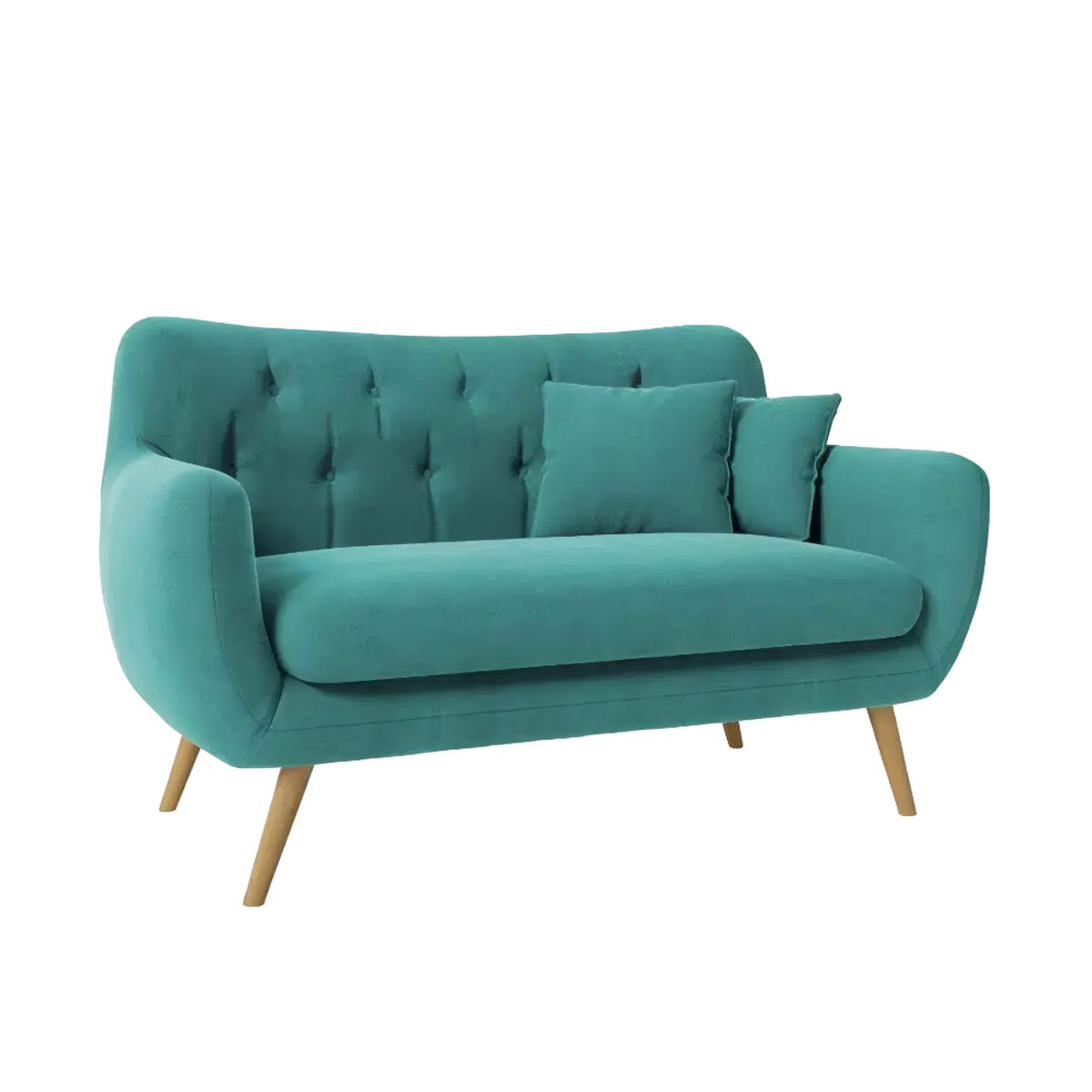 HOGAR & SPACIOS - HYS SOFA 2 CUERPOS PHILIP VERDE CARCEL